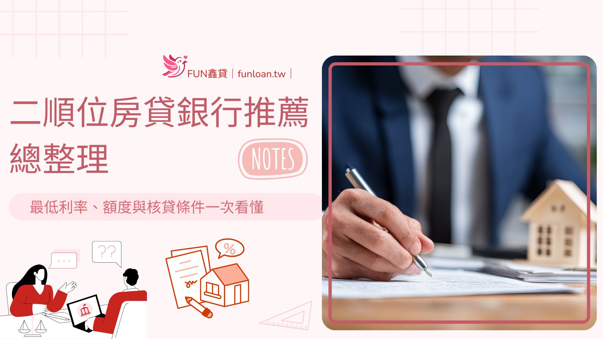 二順位房貸銀行推薦總整理 最低利率、額度與核貸條件一次看懂